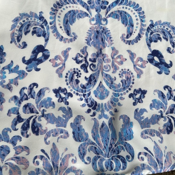 Fleur Bleue dress - flowy white with blue and pink design size 0 - Picture 5 of 12